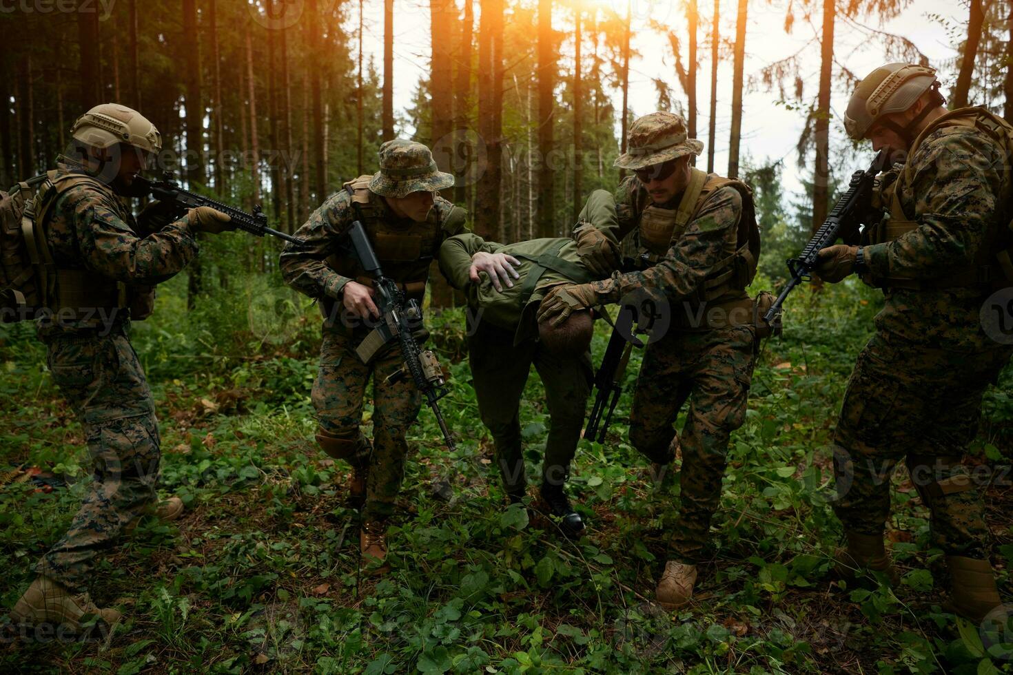 Marinesoldaten nehmen Terroristen lebendig gefangen foto