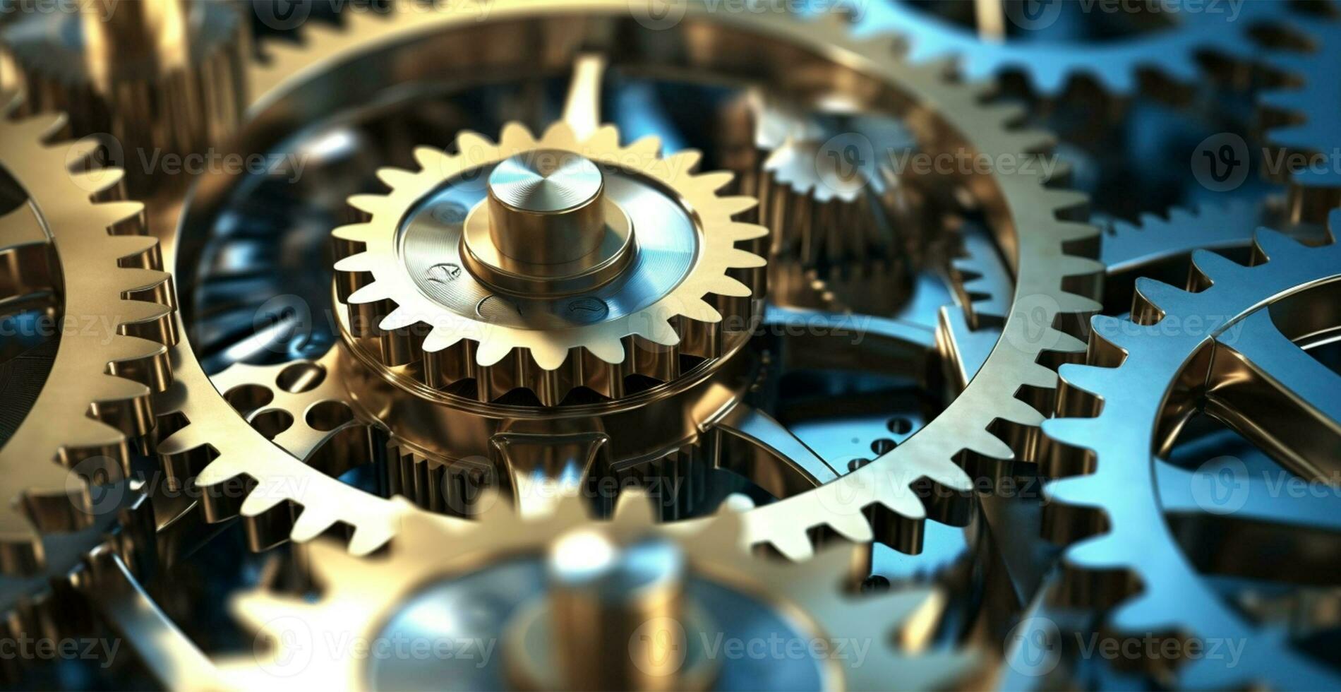 Mechanismus Getriebe und Zahnräder beim Arbeit industriell Maschinen. ai  generiert 23377956 Stock-Photo bei Vecteezy