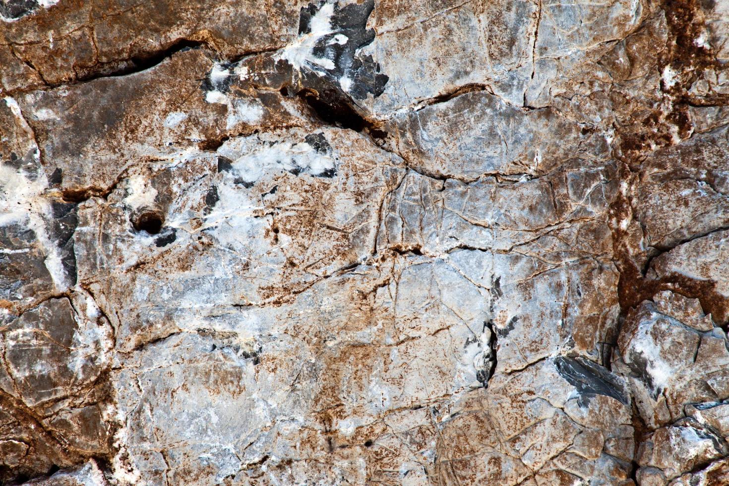 natürliches Muster salzige Gesteinsoberfläche foto
