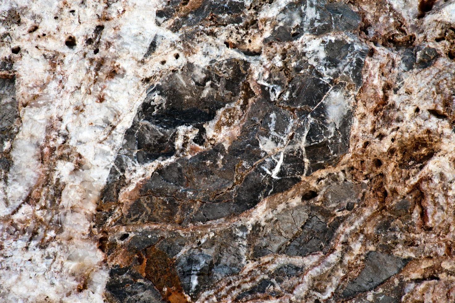 natürliches Muster salzige Gesteinsoberfläche foto