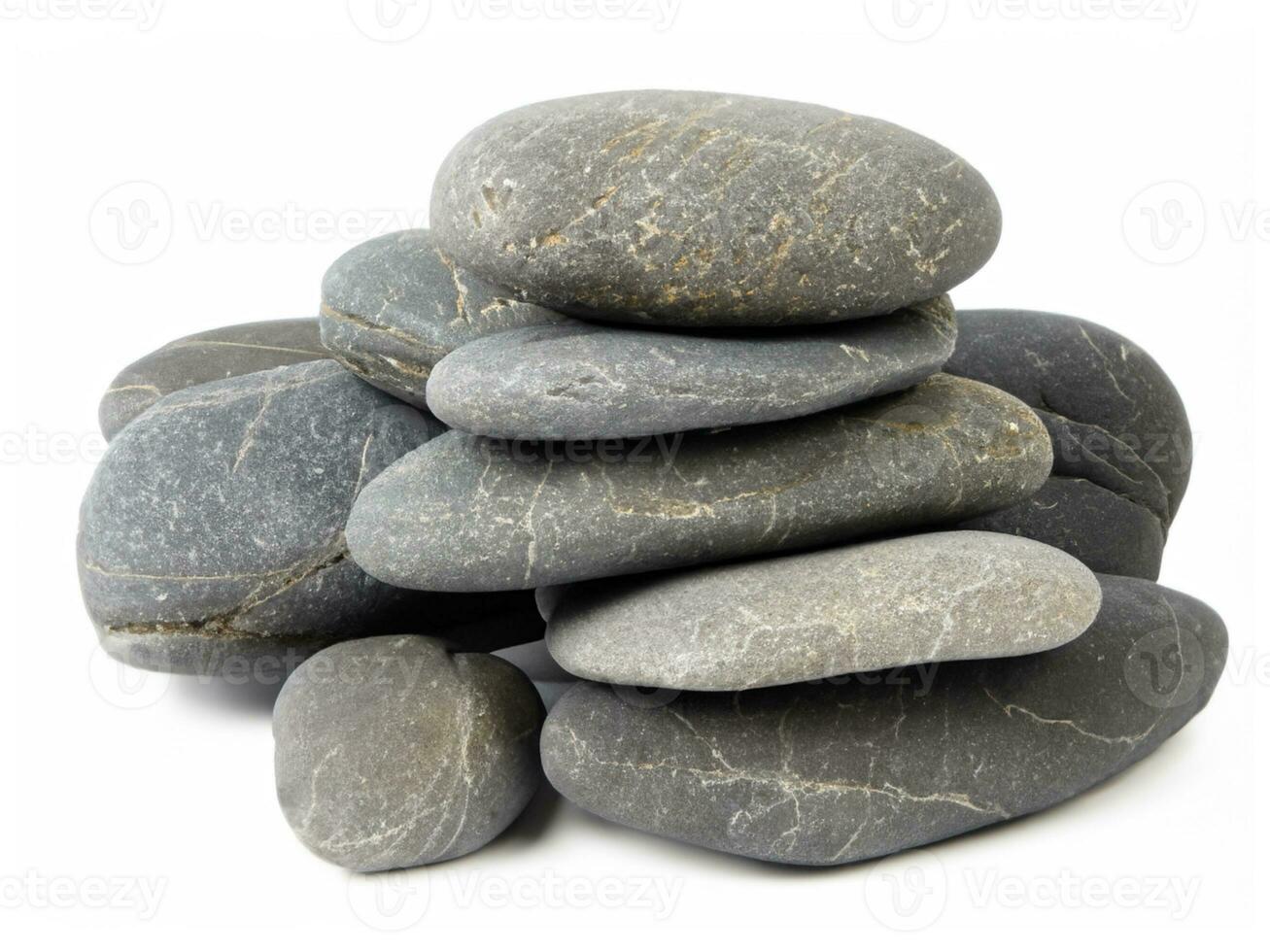 schwarz Steine auf ein Weiß Hintergrund foto
