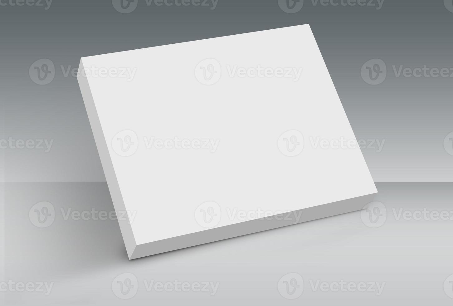 3D weiße Box auf dem Boden foto