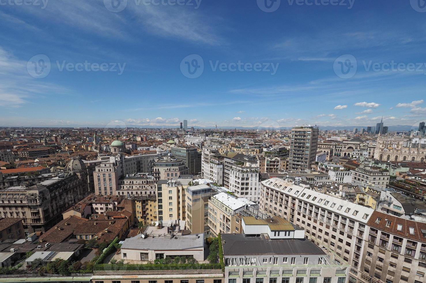 Luftaufnahme von Mailand, Italien foto