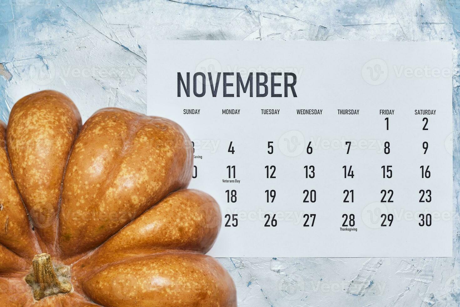 November 2020 monatlich Kalender auf Holz foto