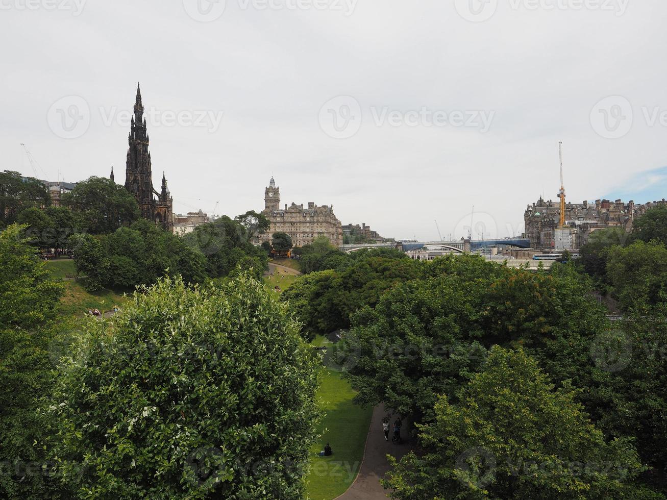Blick auf die Stadt Edinburgh foto