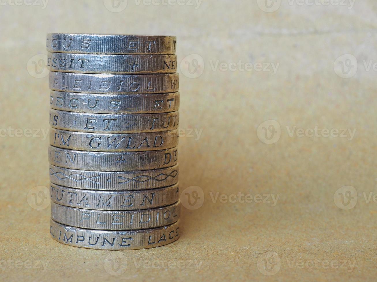 Pfund-Münzen Haufen foto