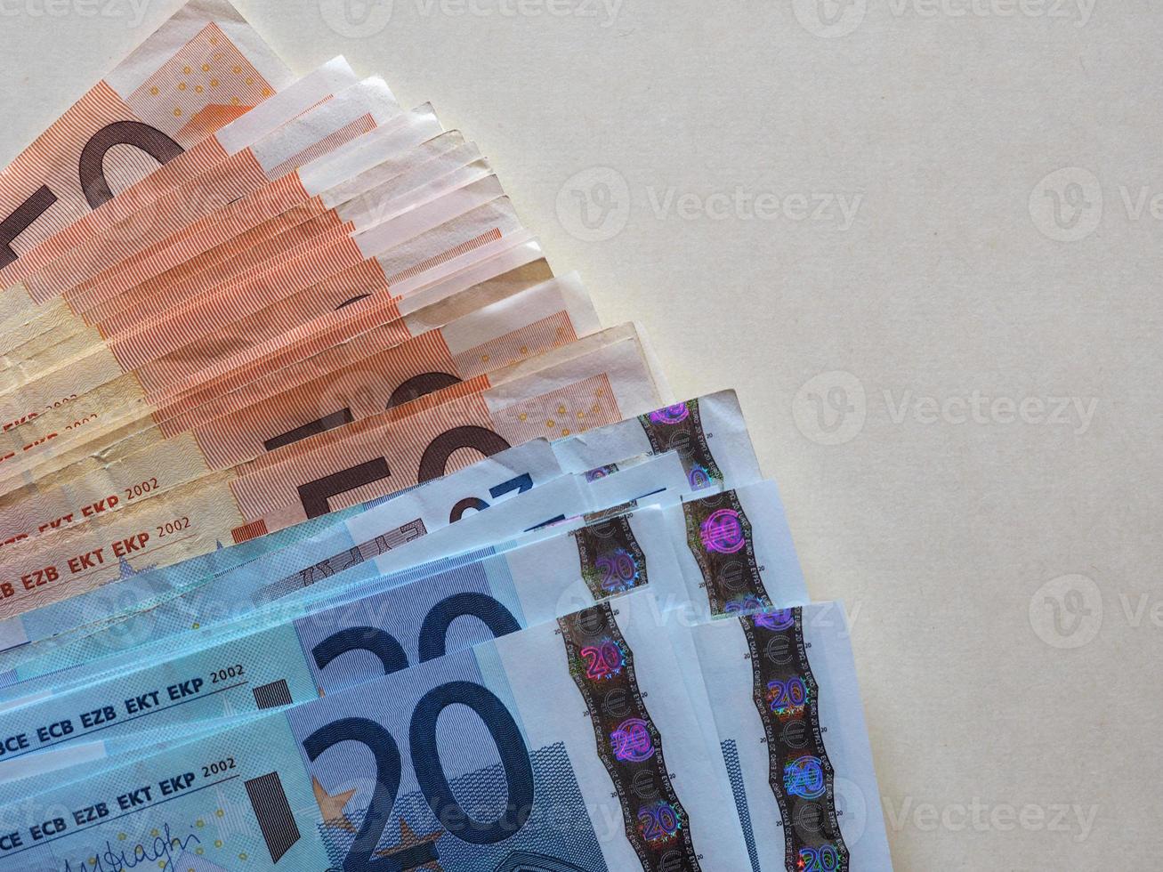 Euro-Euro-Banknoten, Europäische Union EU mit Kopierraum foto