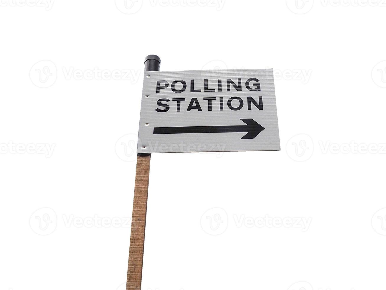 Wahllokal Schild isoliert foto