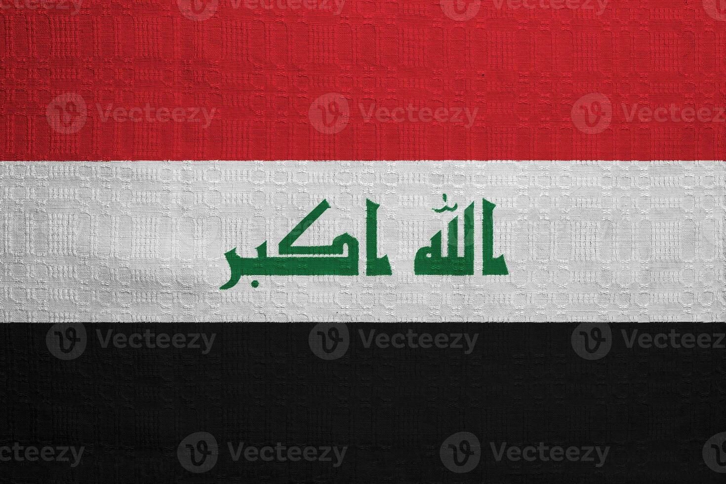 Flagge von Republik von Irak auf ein texturiert Hintergrund. Konzept Collage. foto