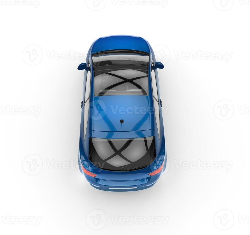 Blau Auto oben Aussicht foto
