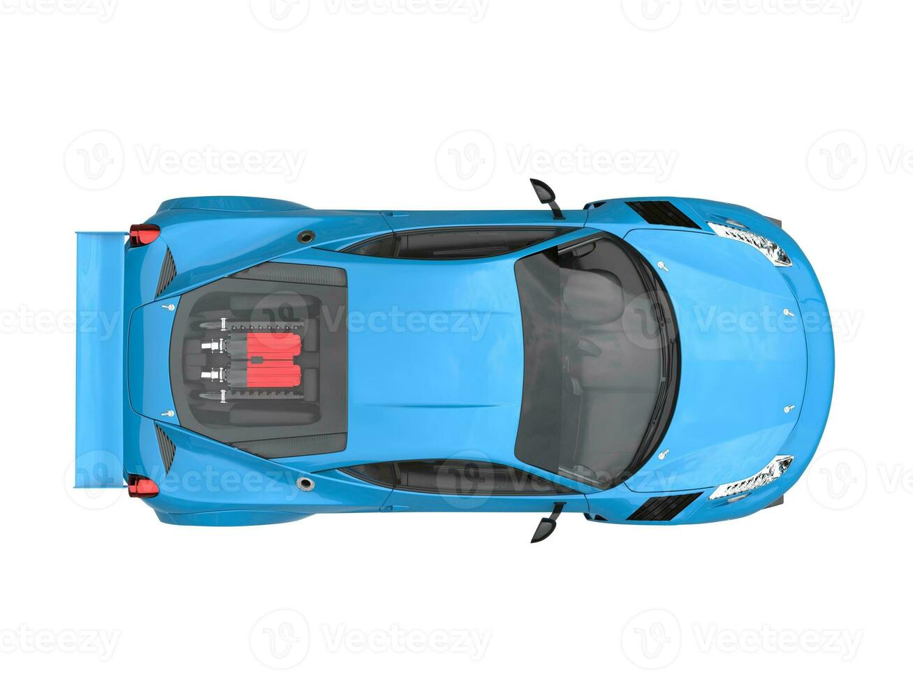 hell Blau Sport Auto - - oben Aussicht foto