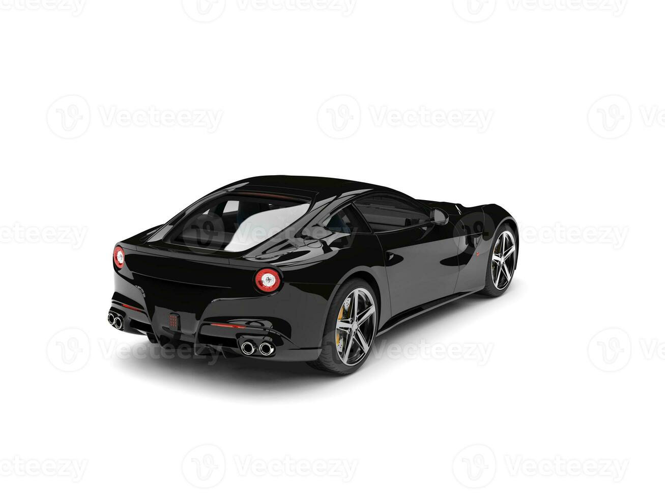grimmig schwarz modern Sport Konzept Auto - - oben Nieder Rückseite Aussicht foto