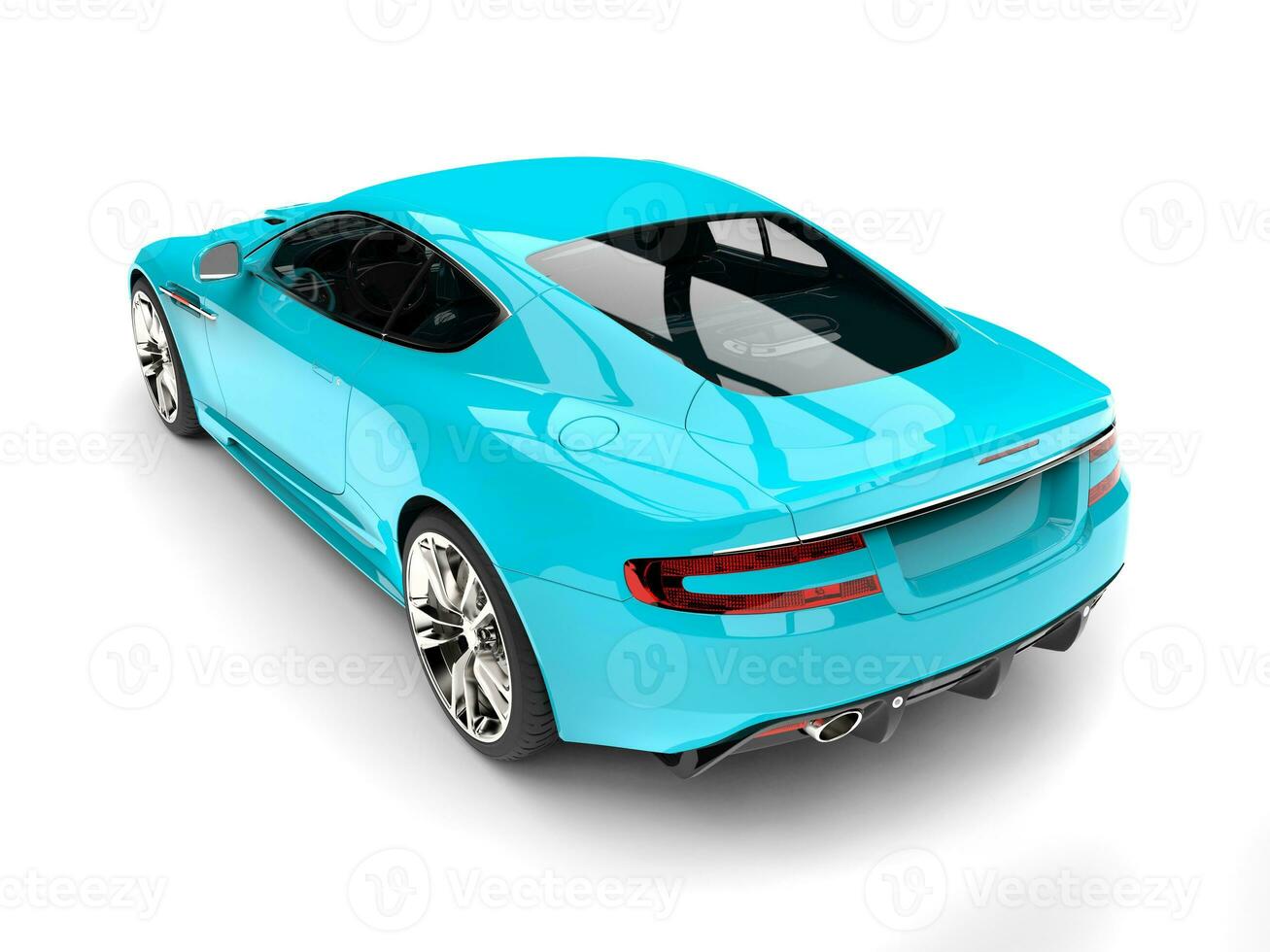Baby Blau modern Luxus Sport Auto - - Rückseite Aussicht foto