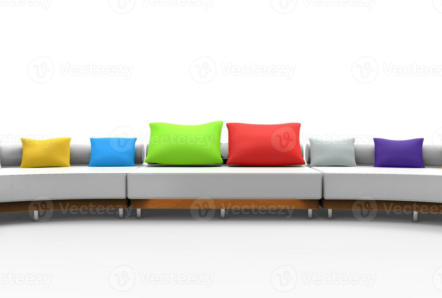 Sofa mit bunt Kissen foto