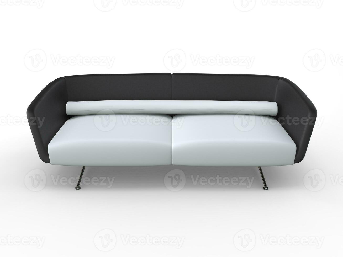 stilvoll modern Sofa - - 3d Illustration - - oben Aussicht - - isoliert auf Weiß Hintergrund foto