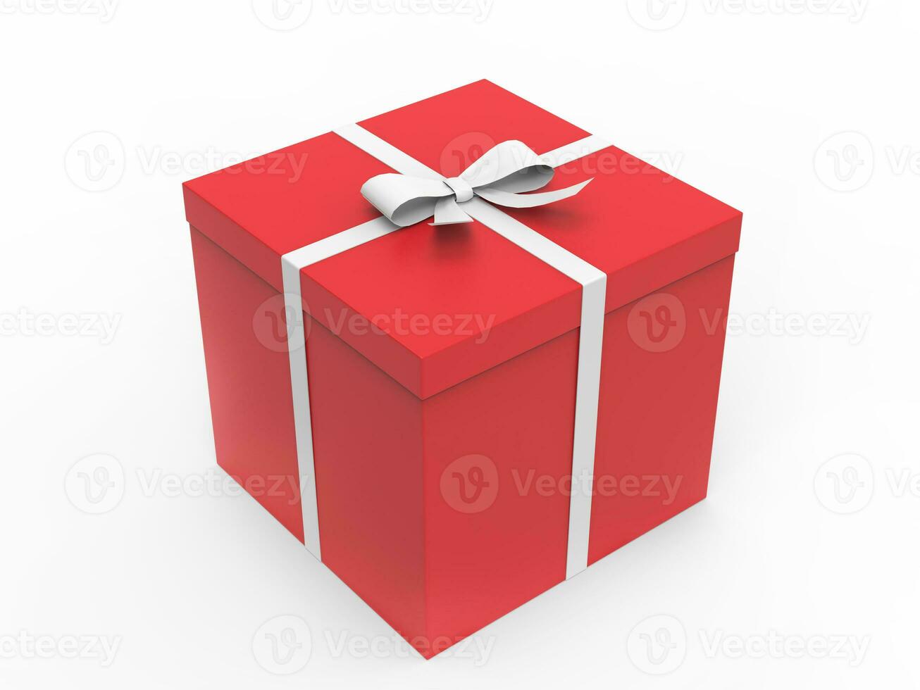 ziemlich rot Box mit Weiß Bogen - - Urlaub Geschenk foto