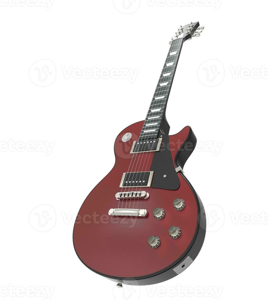 dunkel rot elektrisch Gitarre foto