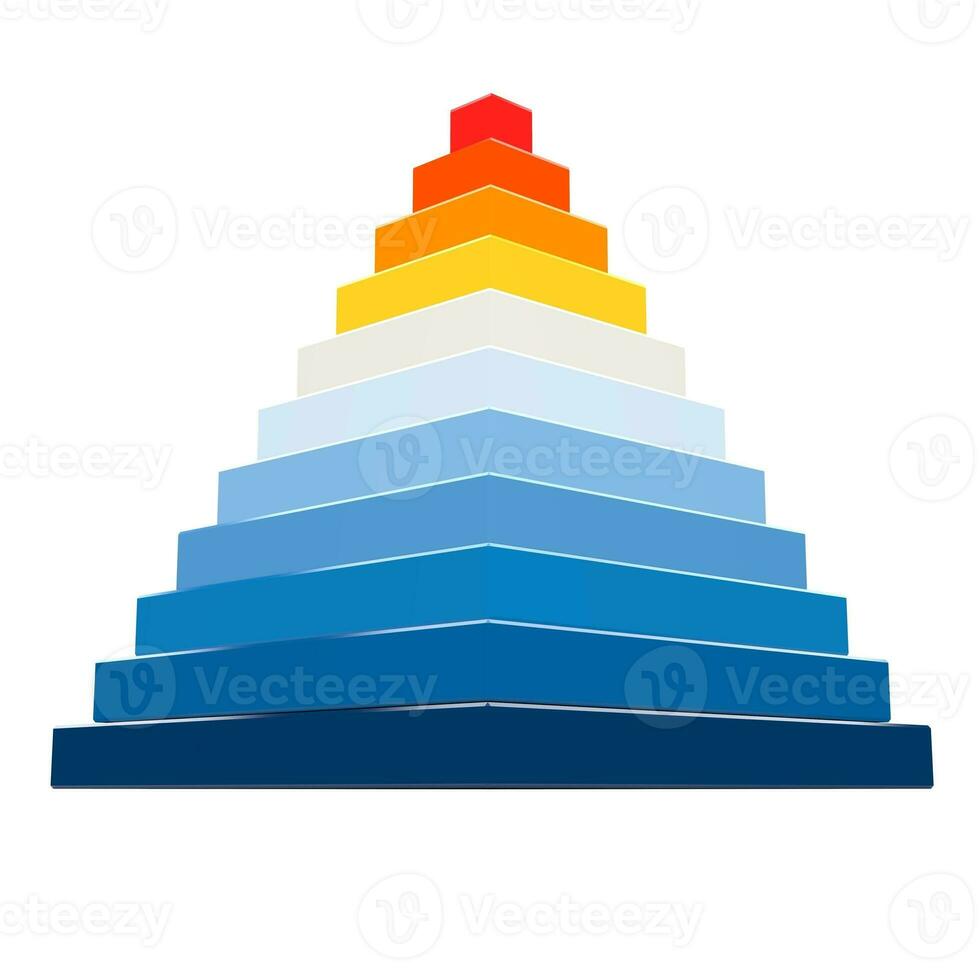 3d Pyramide Diagramm foto