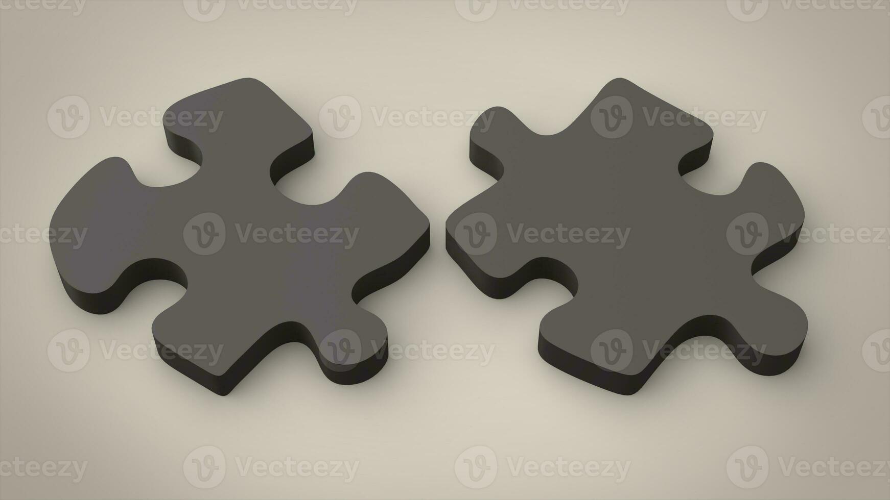 dunkel Puzzle Stücke - - getrennt foto