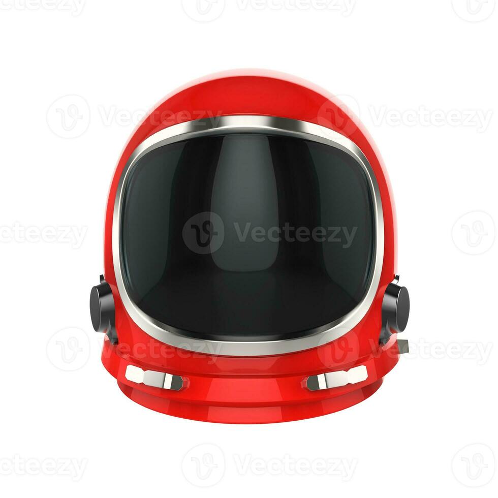 rot Jahrgang Astronaut Helm - - isoliert auf Weiß Hintergrund foto
