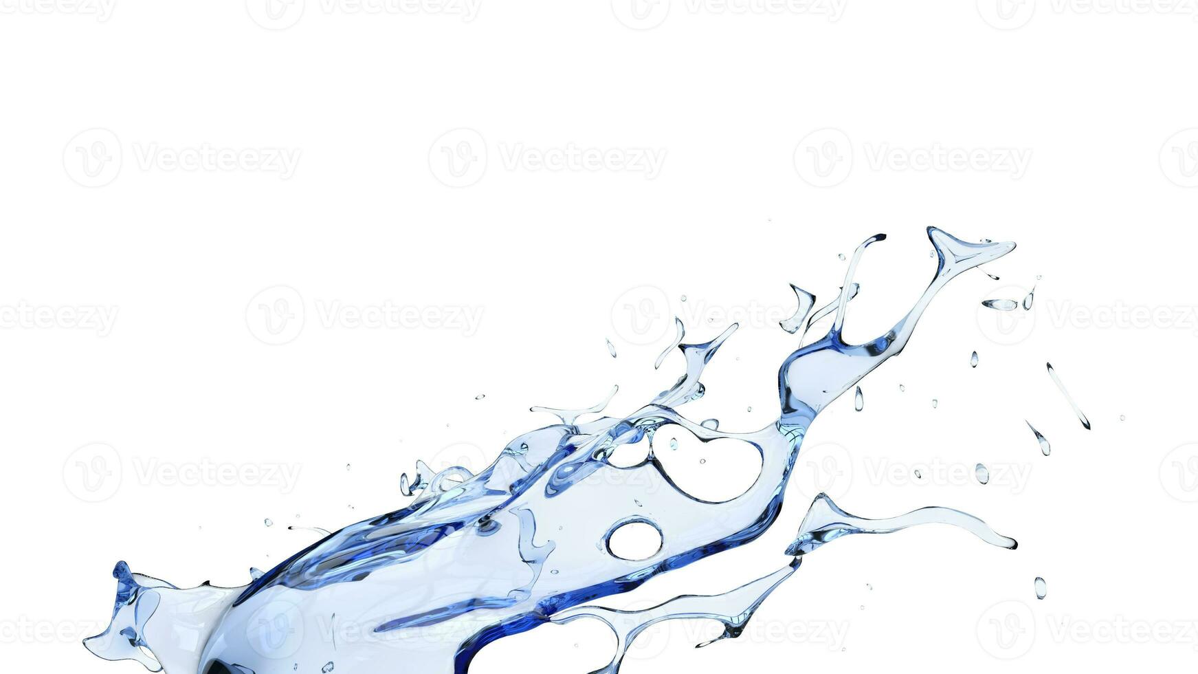 Blau abstrakt Wasser Spritzen foto