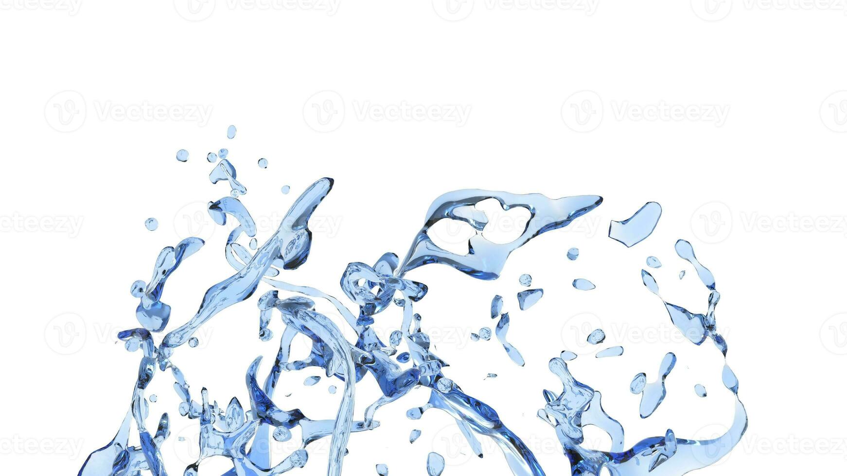 klein Spritzen von sauber Blau Wasser - - extrem Nahansicht Schuss foto