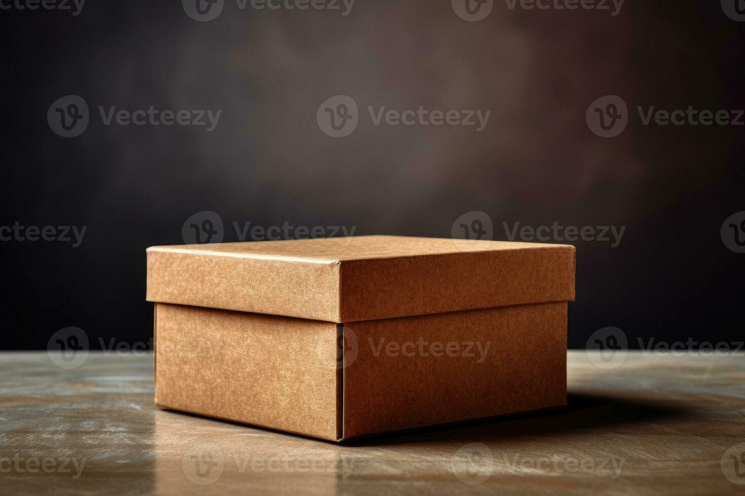 Karton Box mit Deckel. ai generiert foto