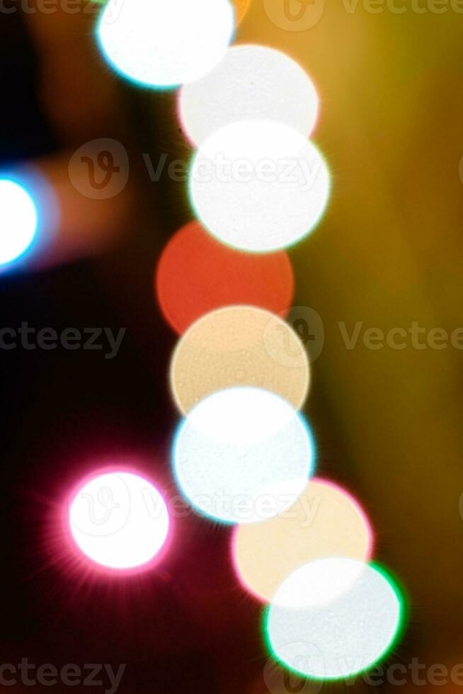 Licht Bokeh bunt beim Nacht foto