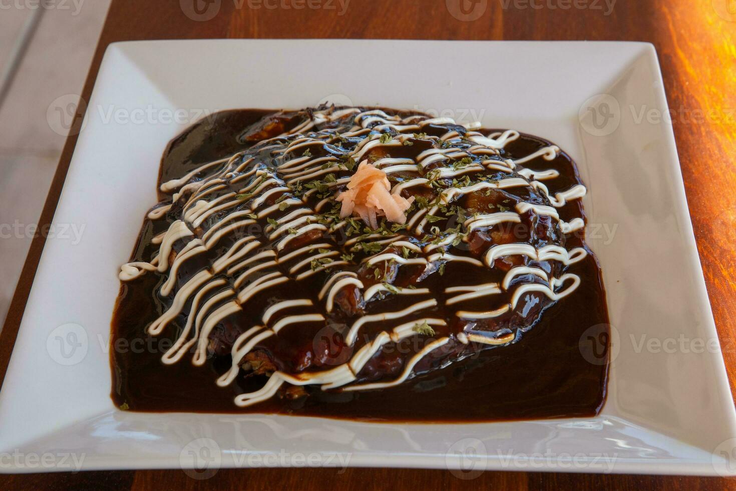 okonomiyaki japanisch Pizza foto