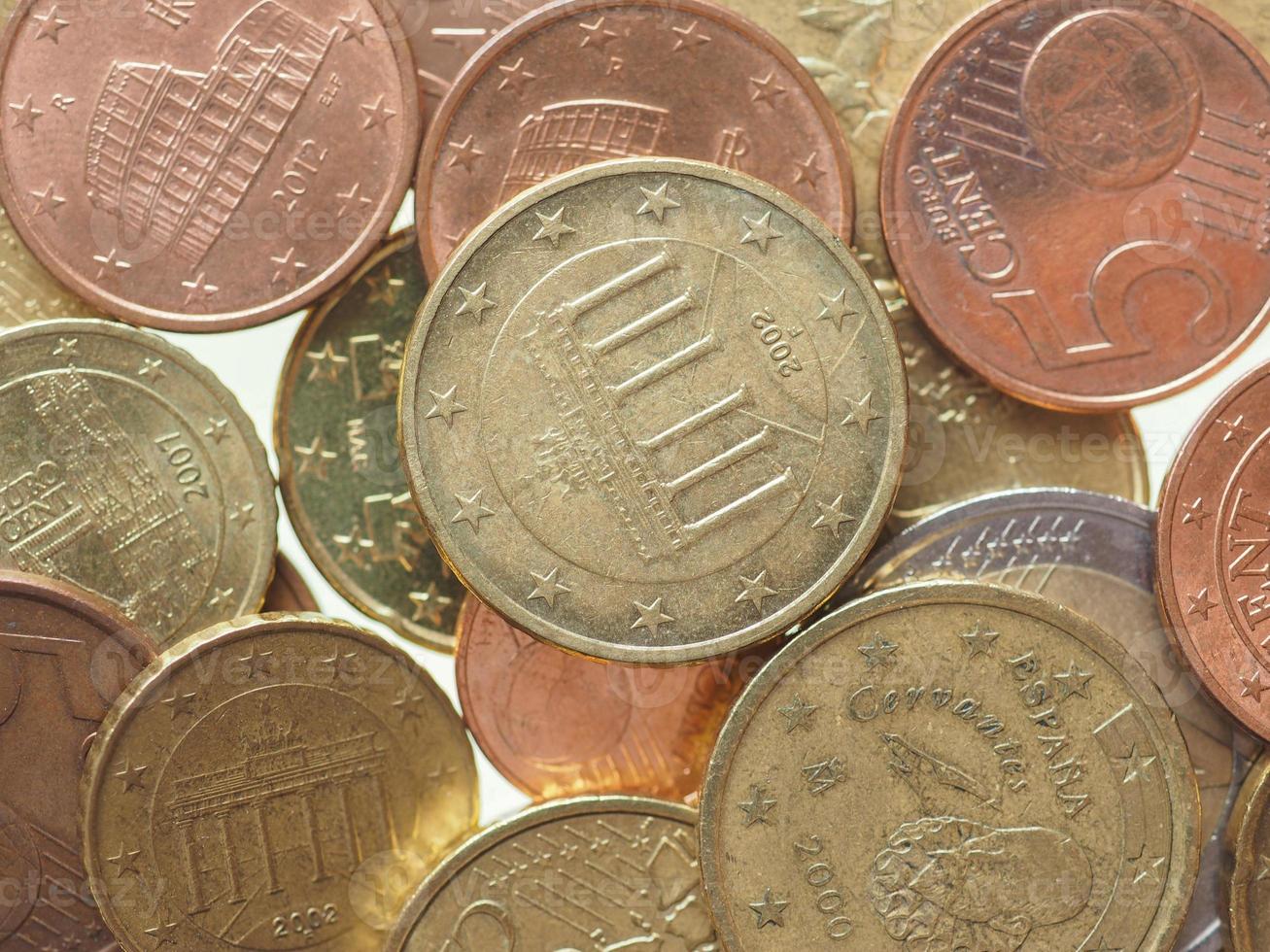 Euro-Münzen isoliert foto