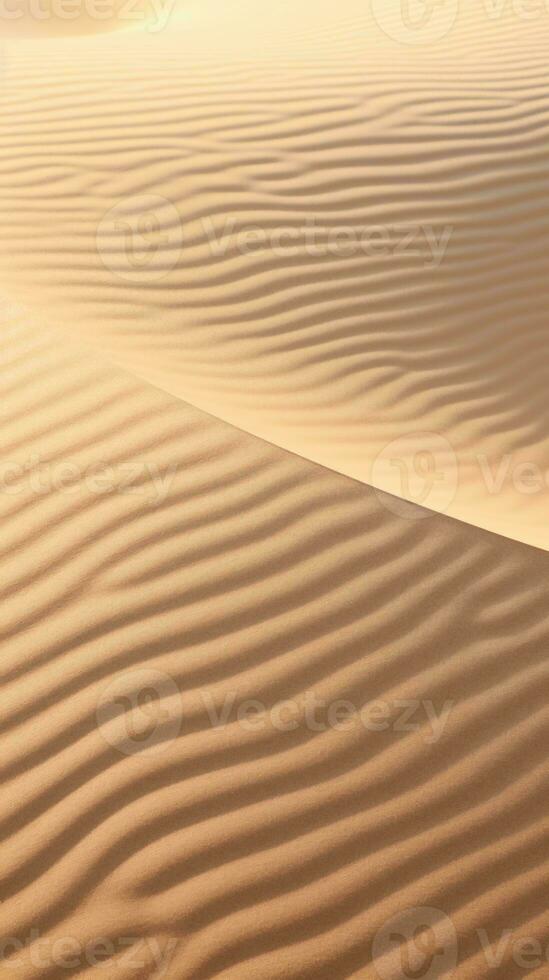 ein hoch aufragend Sand Düne im das Herz von das Wüste ai generiert foto