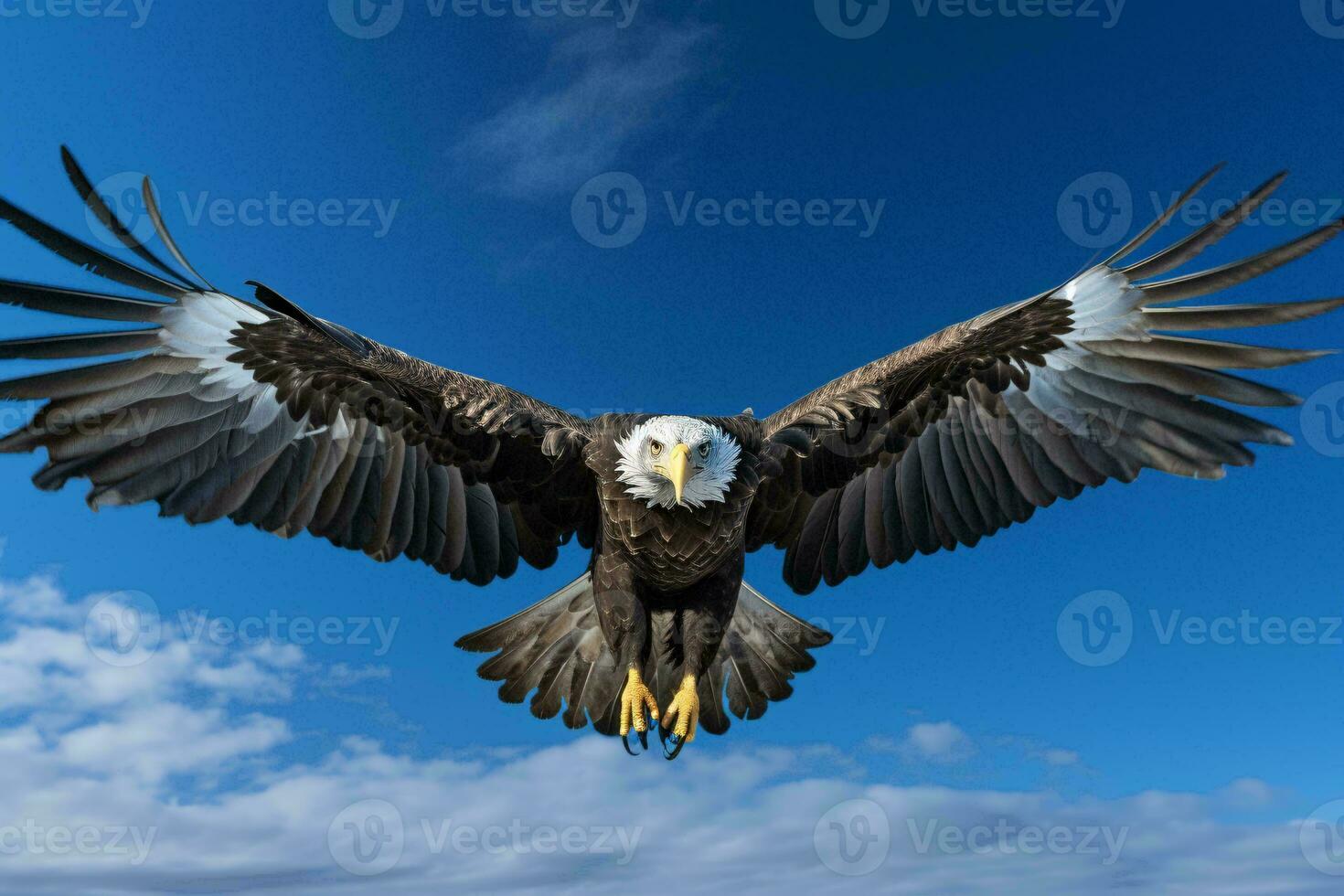 ein Adler fliegend im das Himmel ai generiert foto