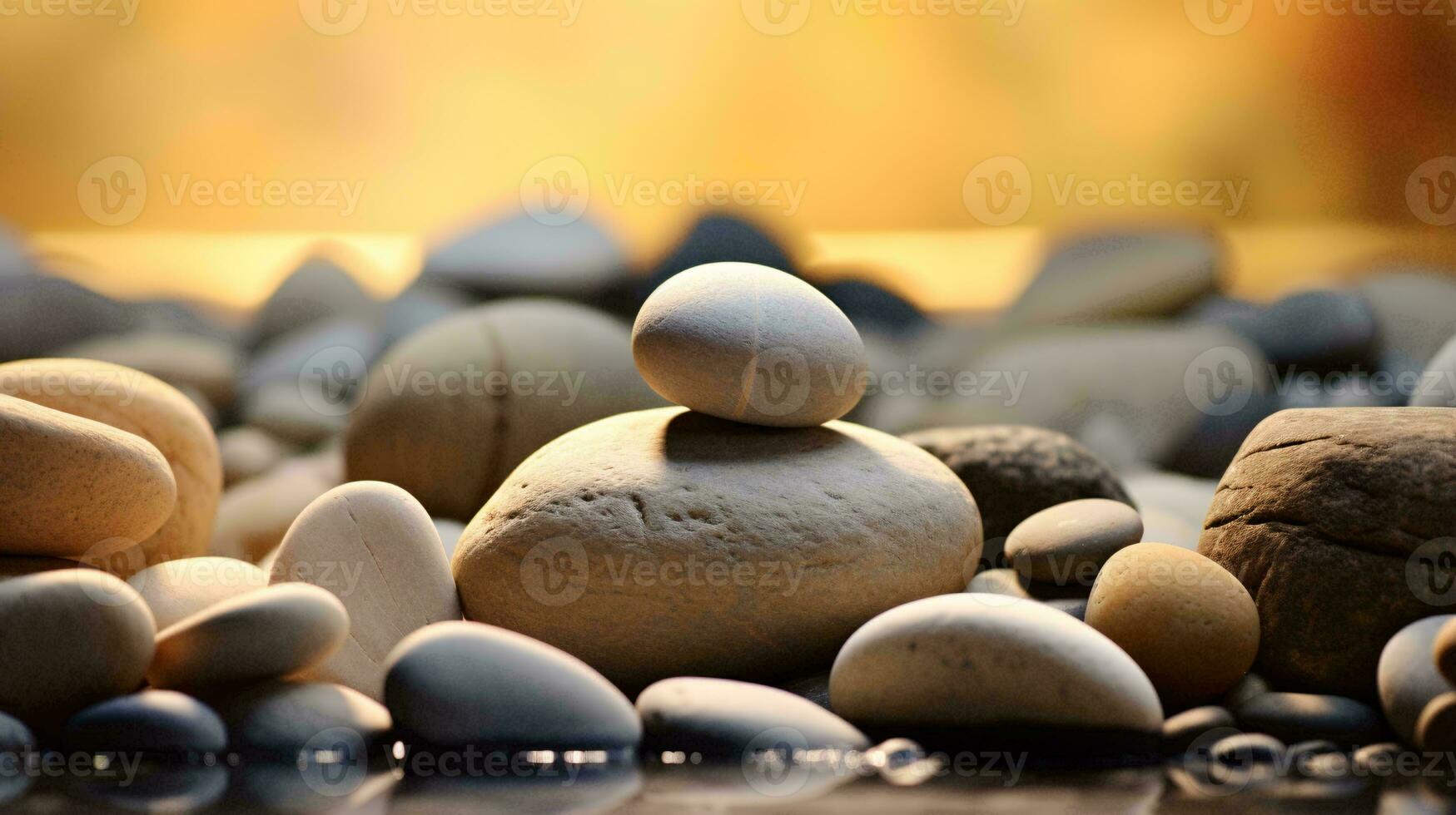 ein Nahansicht von etwas Felsen ai generiert foto