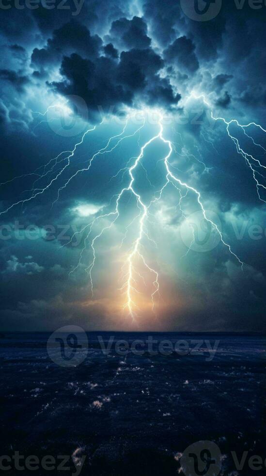 Blitz auffällig ein Strand ai generiert foto