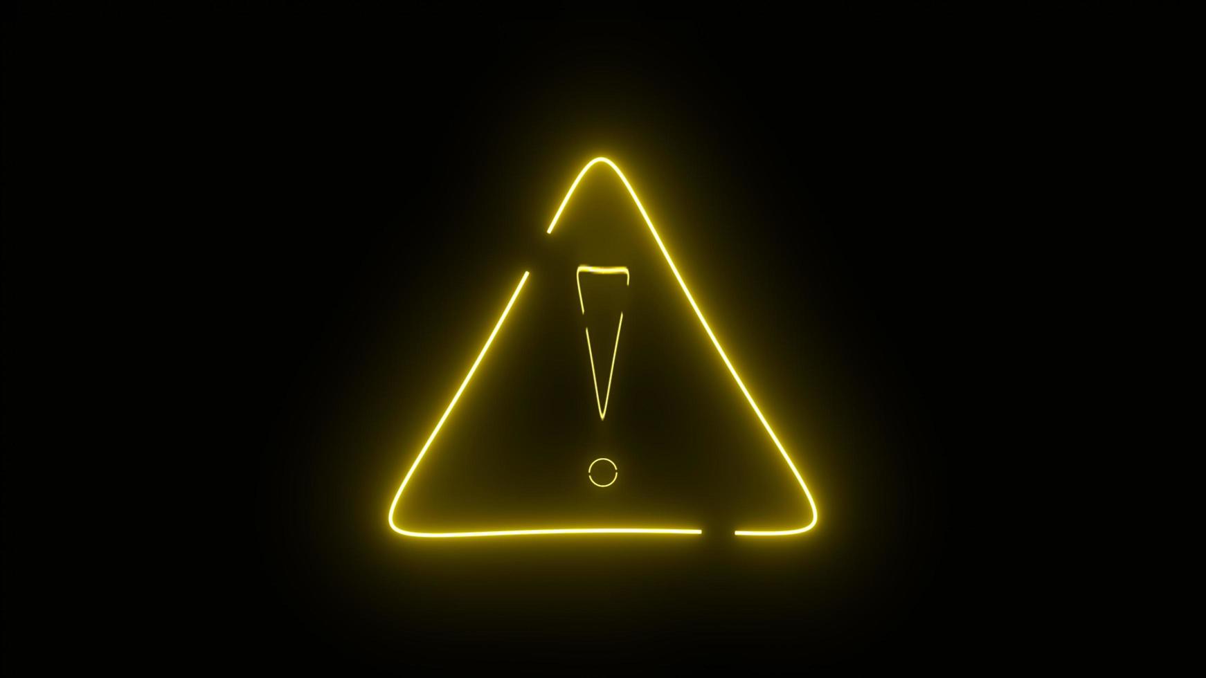 Vorsicht gelber Neonsäbel Hintergrund foto