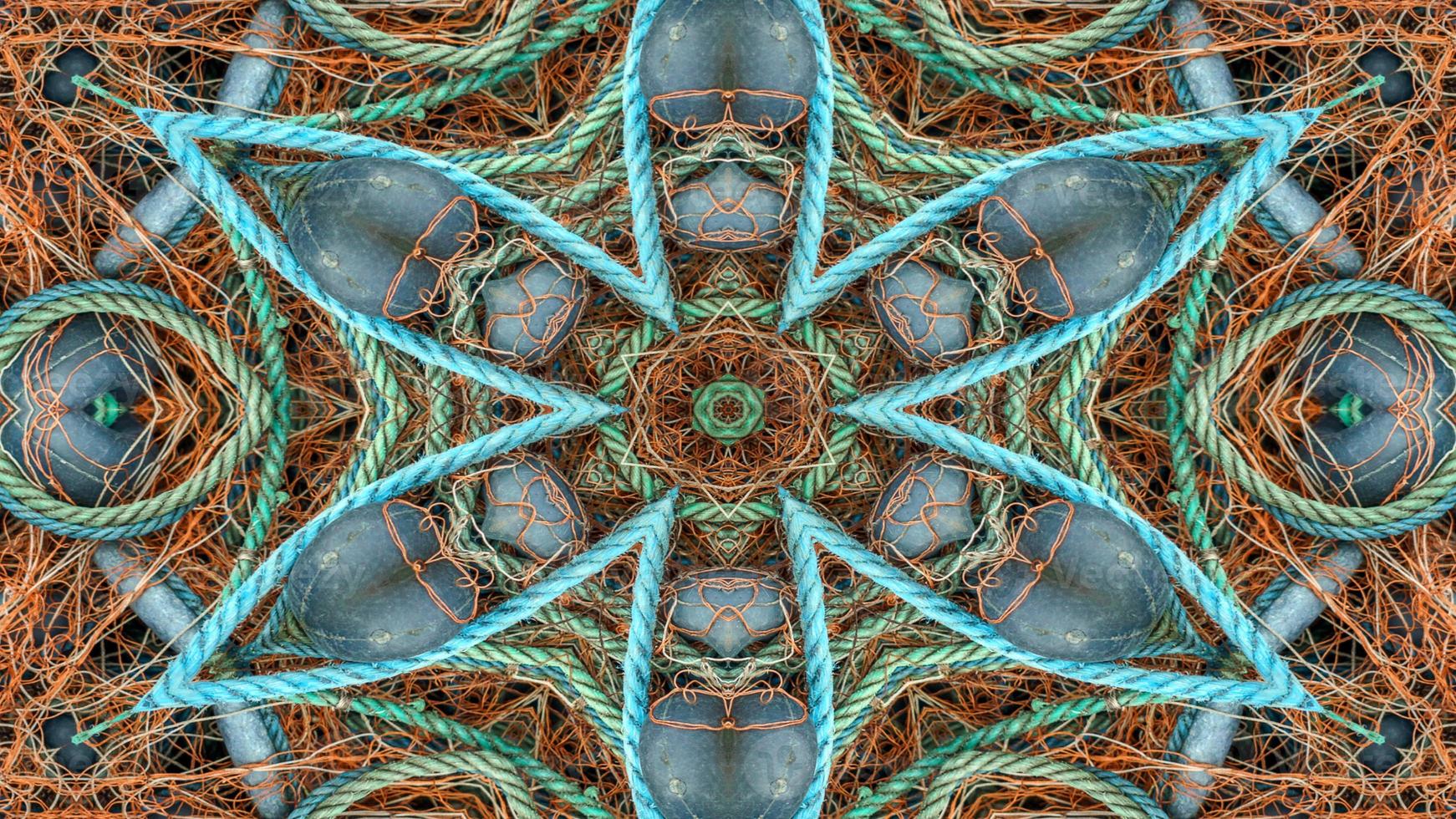 Fischnetz Angelschnüre Kaleidoskop foto