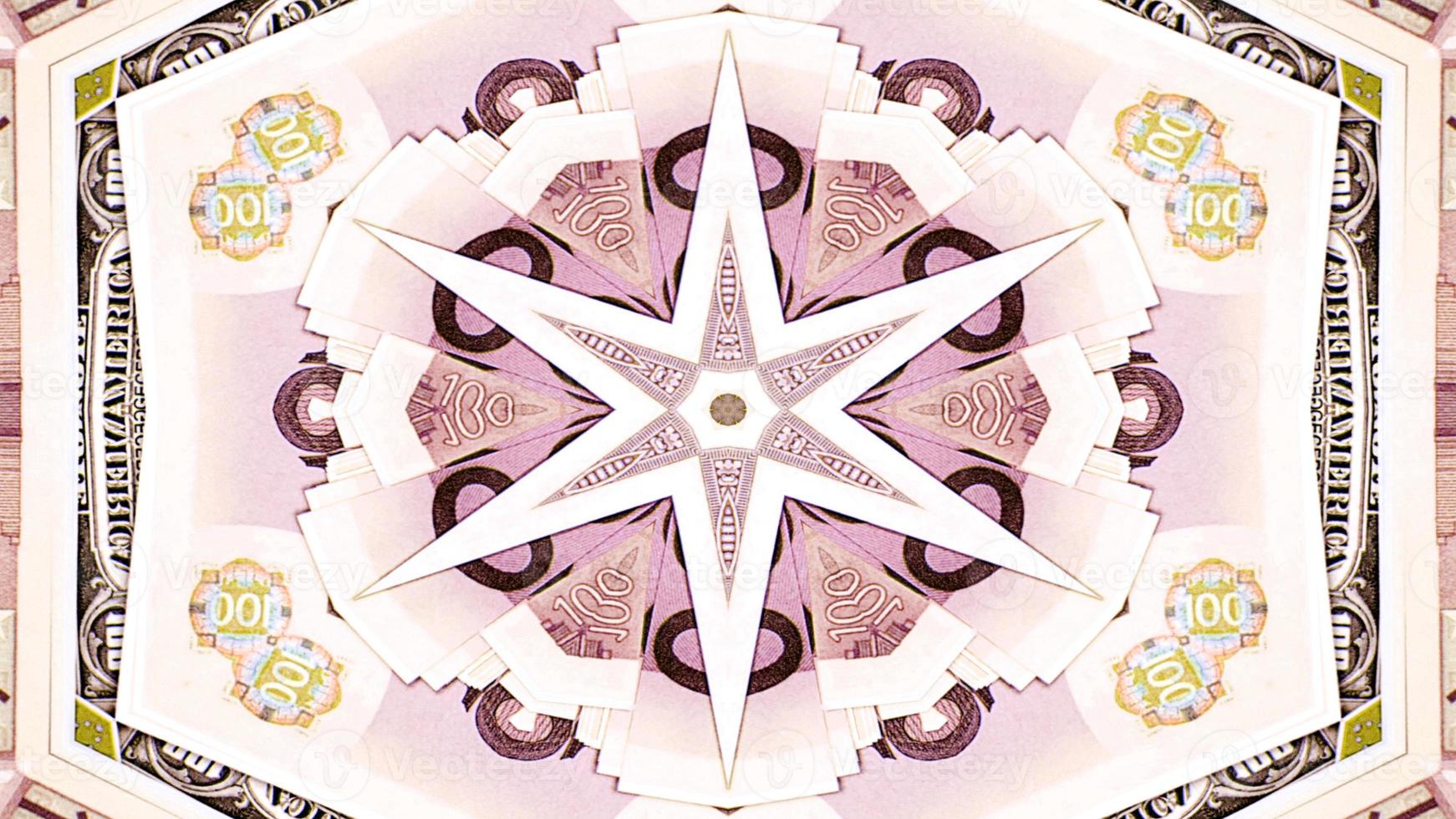 abstraktes Geldkaleidoskop foto