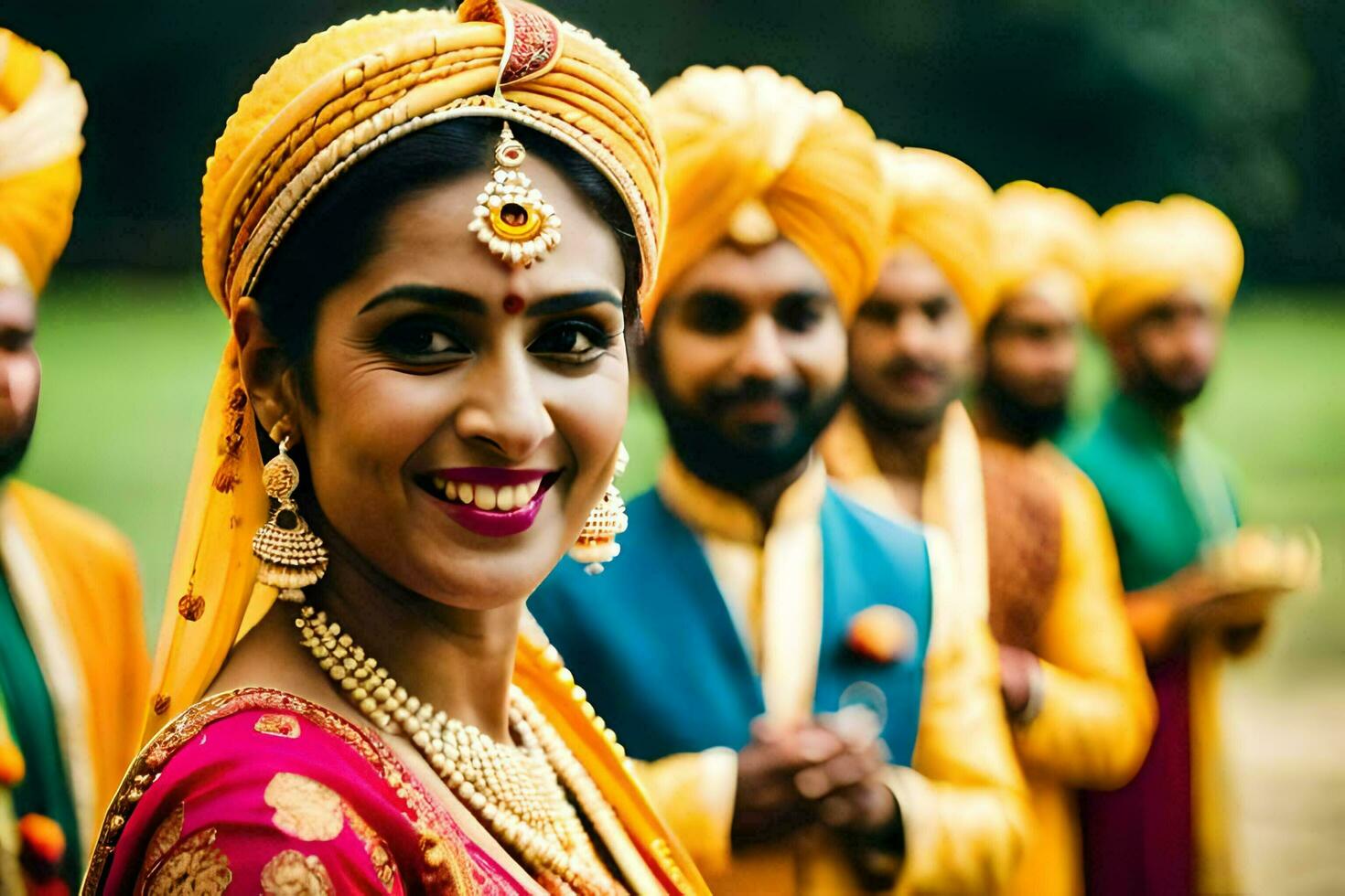 indisch Hochzeit Fotografie im Delhi. KI-generiert foto