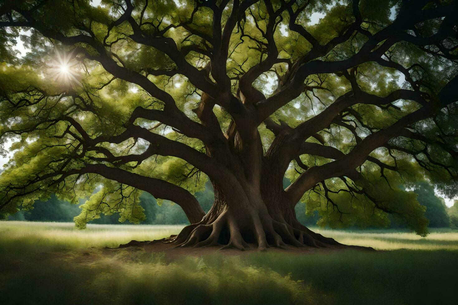 das Baum von Leben, durch Person. KI-generiert foto