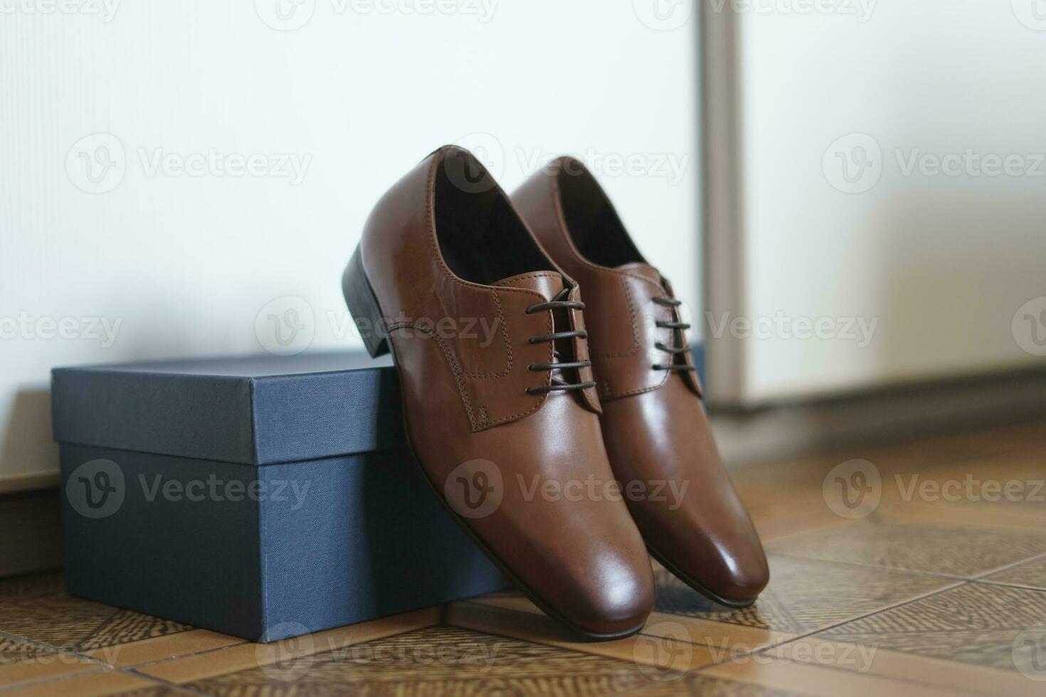 elegant Leder Männer Schuhe foto