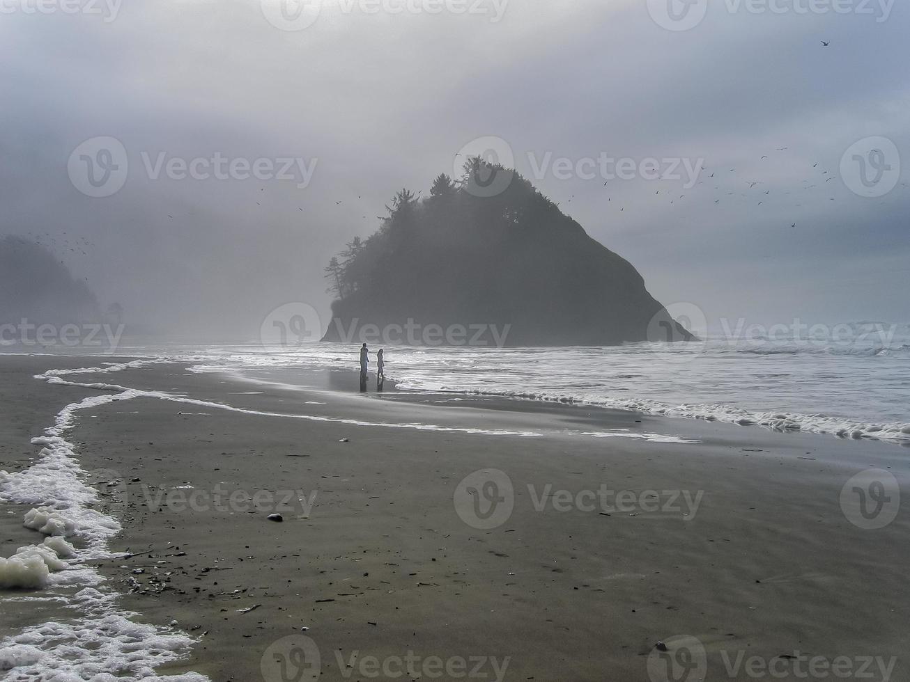 Nebel und Nebel am Strand foto