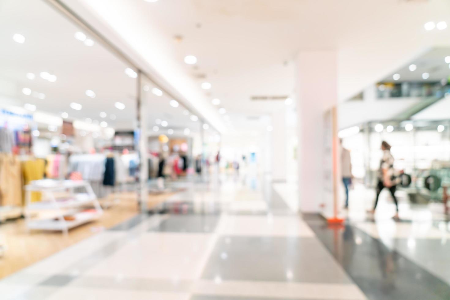 abstrakter Unschärfe-Shop und Einzelhandelsgeschäft im Einkaufszentrum für Hintergrund foto