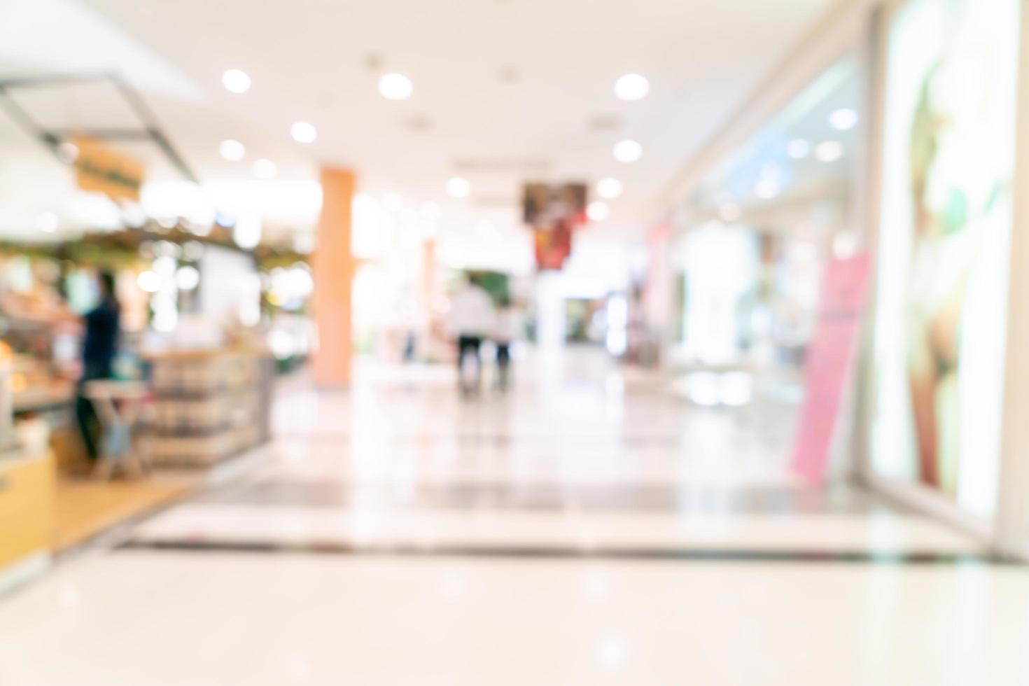 abstrakter Unschärfe-Shop und Einzelhandelsgeschäft im Einkaufszentrum für Hintergrund foto