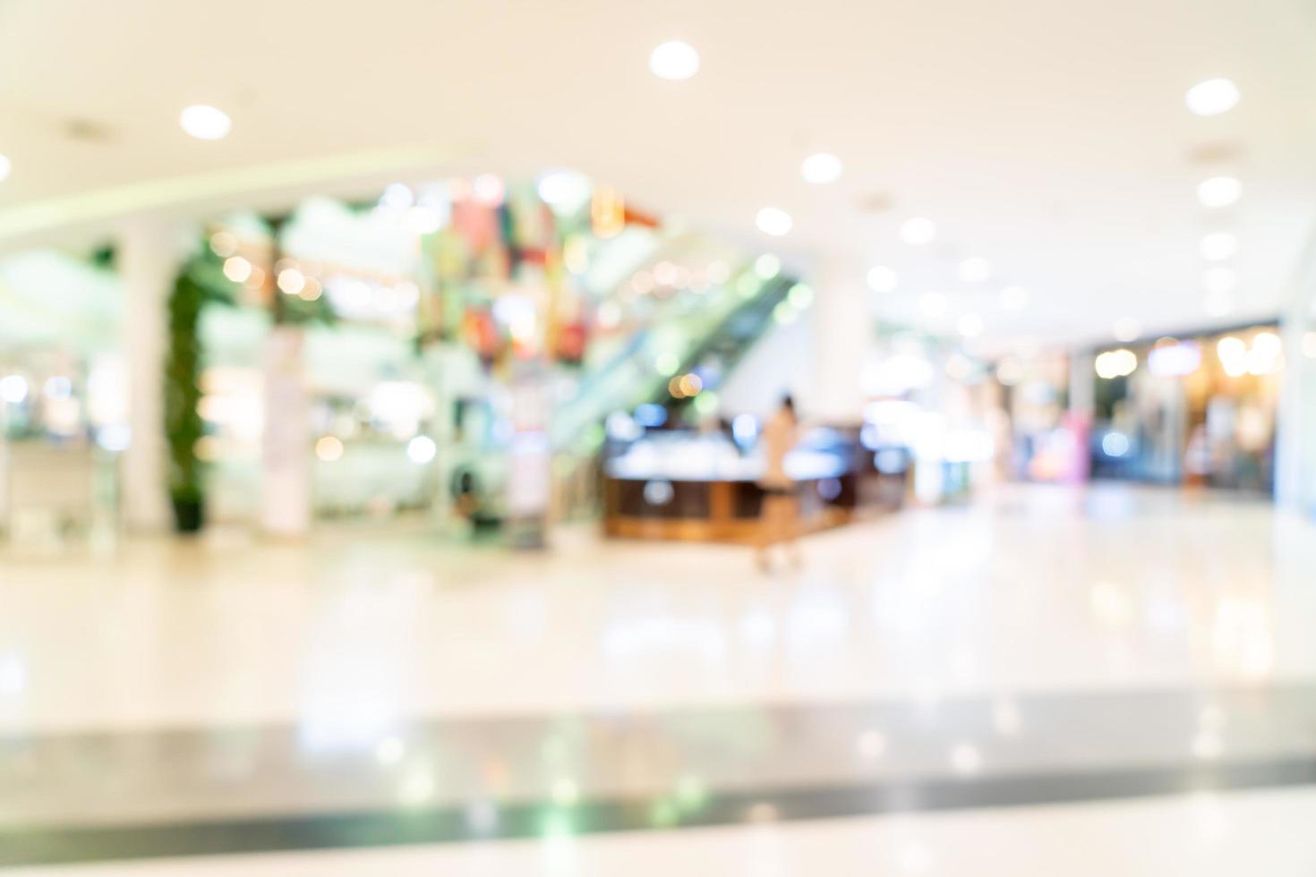 abstrakter Unschärfe-Shop und Einzelhandelsgeschäft im Einkaufszentrum für Hintergrund foto