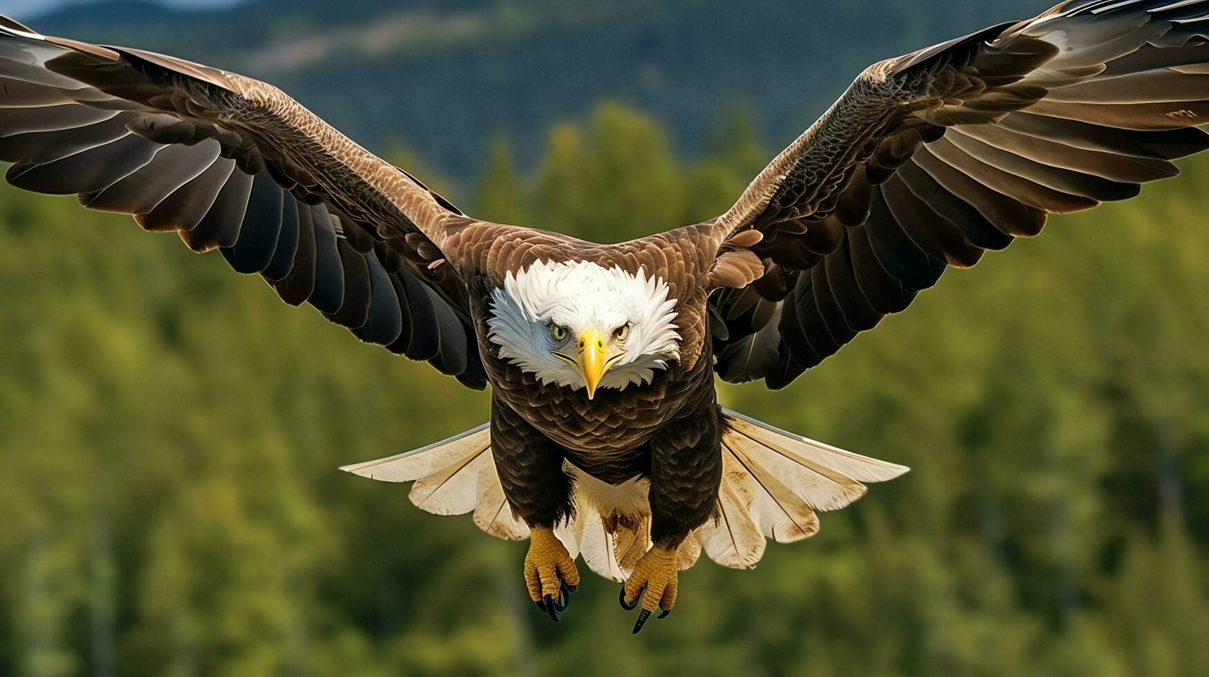 Adler frei fliegend unter das Sonnenlicht und Blau Himmel. räuberisch Vogel Jagd im Safari Osten Afrika Konzept durch ai generiert foto