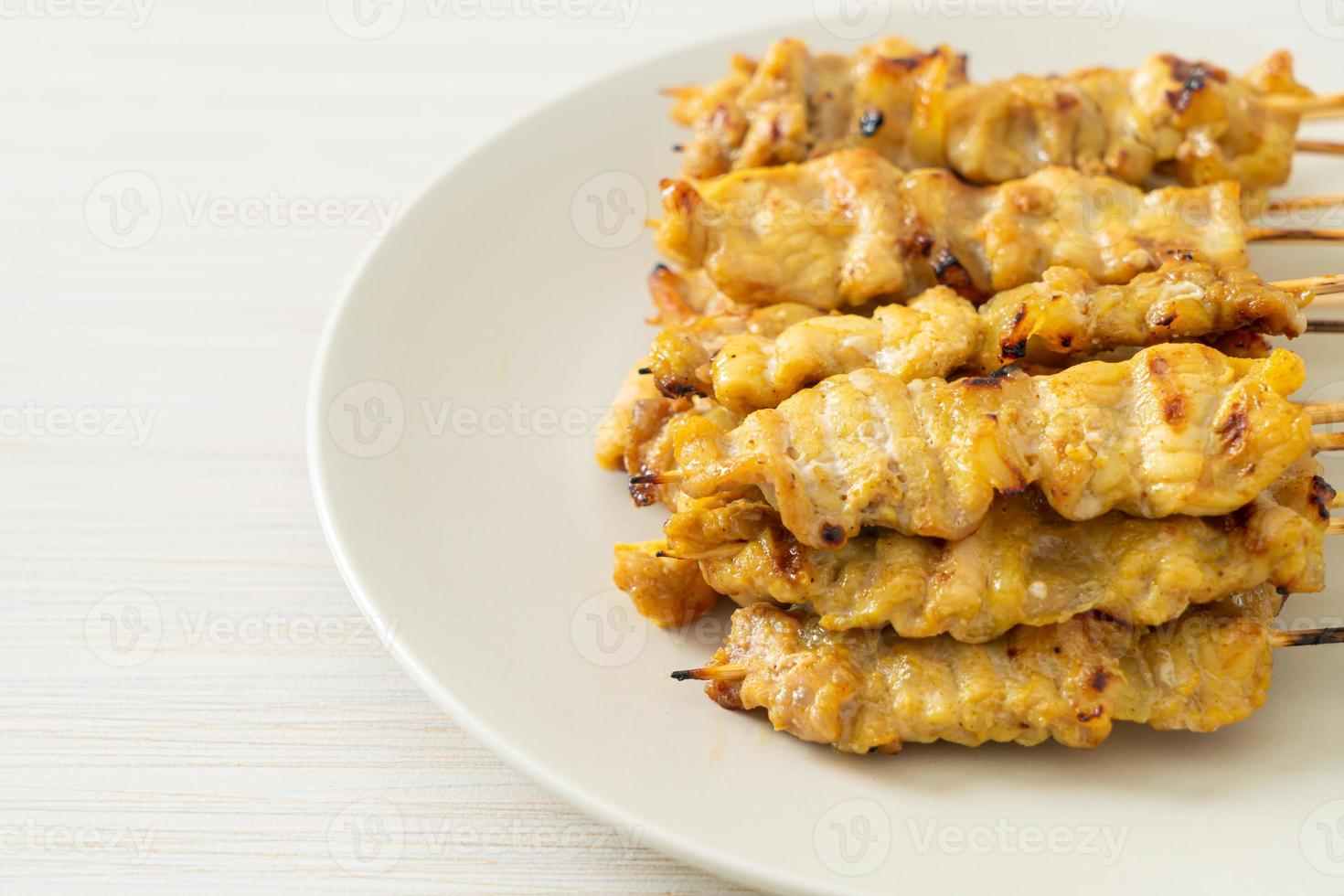 Schweinefleisch Satay mit Erdnusssauce foto