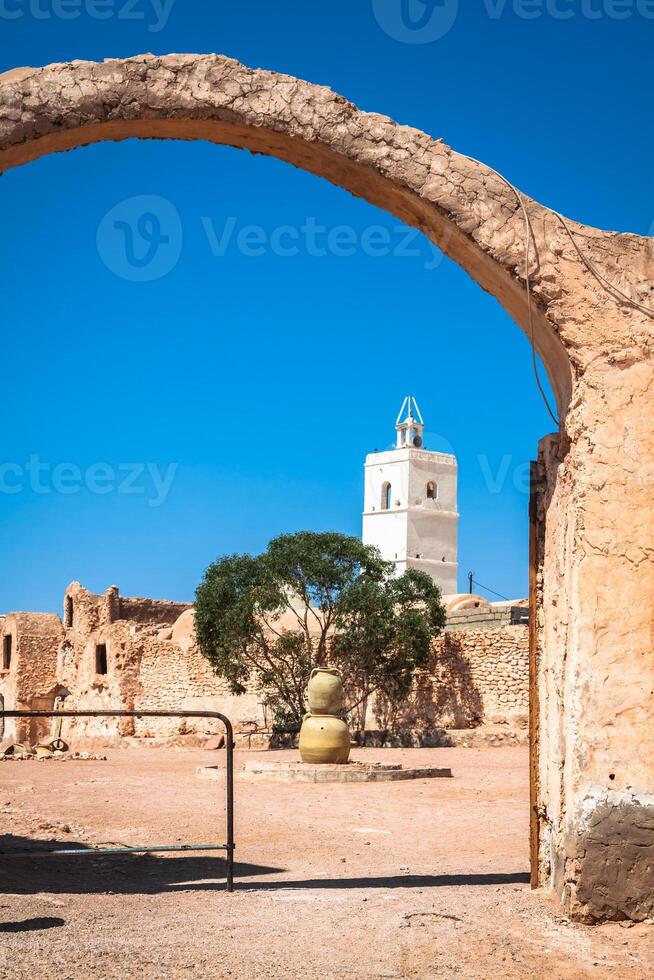 Medenin Tunesien traditionell ksour Berber befestigt Getreidespeicher foto