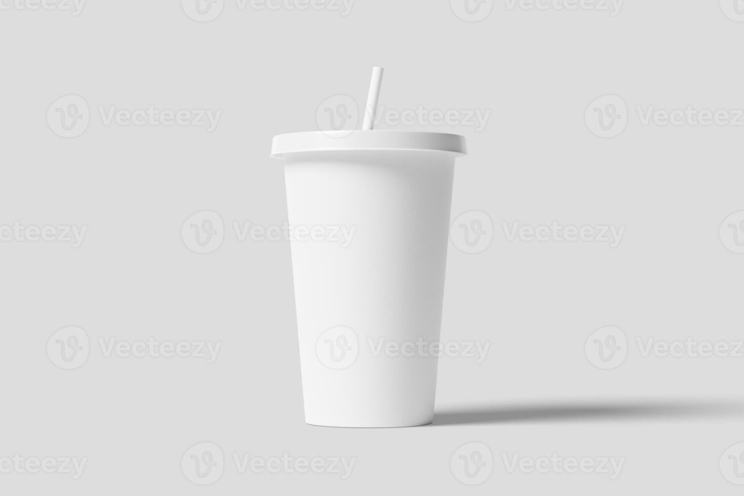 Papier trinken Tasse Weiß leer 3d Rendern Attrappe, Lehrmodell, Simulation foto