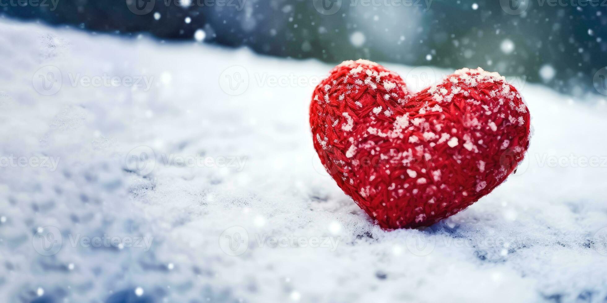 Winter Liebe Symbol - - generativ ai foto