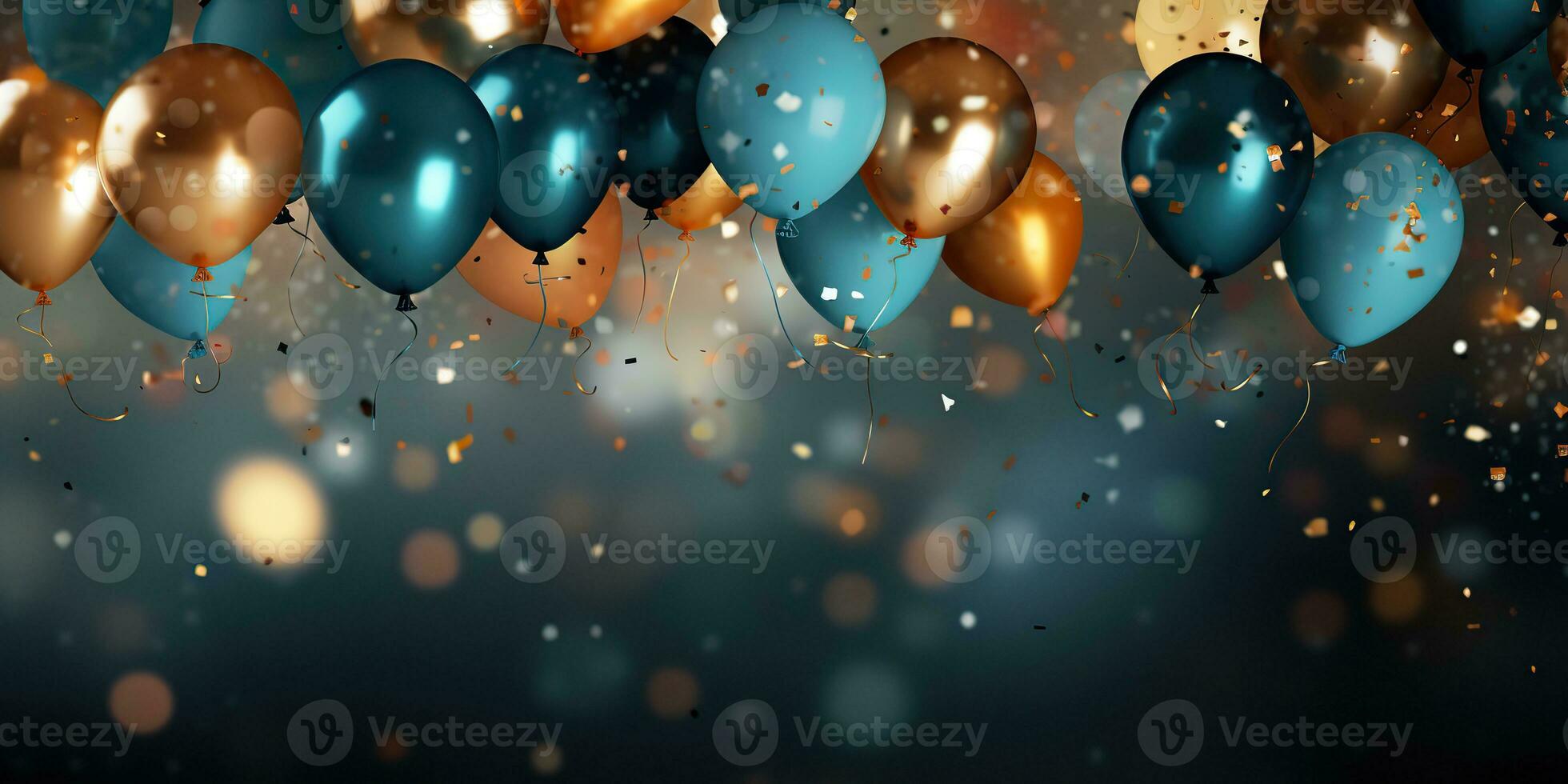 ai generiert. ai generativ. Luft Luftballons im das Hintergrund Dekoration spotten hoch. Jahrestag Party Feier Vorlage. Grafik Kunst foto